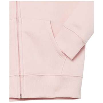 Toddler Girls' Cozy Zip-Up Fleece Hoodie - Light Mauve