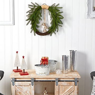 Shop Nearly Natural 24in Holiday Christmas Wreath