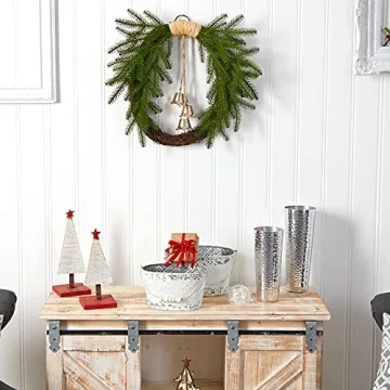 Shop Nearly Natural 24in Holiday Christmas Wreath