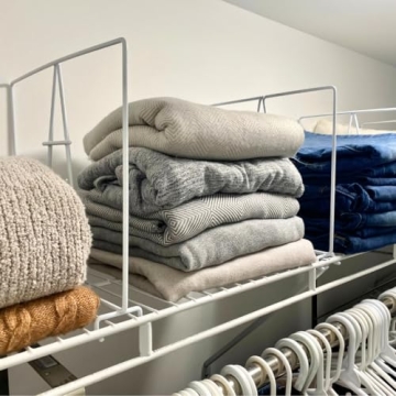 Evelots Wire Shelf Dividers - 4 Pack for Easy Organization