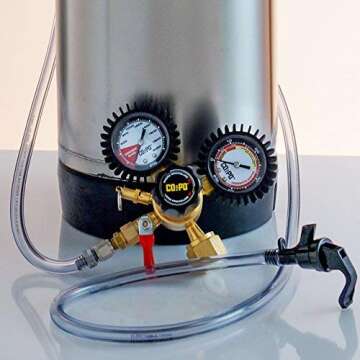 Draft Brewer® Single Homebrew Kegging System with New Ball Lock Keg