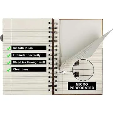 HANOTE 3 Packs Spiral Notebook, Spiral Ruled Journal with Hard Cover, 8.5" x 11", 240 Pages, 100 GSM Paper, Notebooks for Work School Note Taking