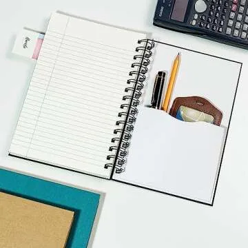 HANOTE 3 Packs Spiral Notebook, Spiral Ruled Journal with Hard Cover, 8.5" x 11", 240 Pages, 100 GSM Paper, Notebooks for Work School Note Taking