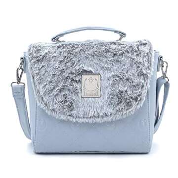 Stylish Loungefly Star Wars Hoth Faux Fur Crossbody Purse - 40th Anniversary Edition