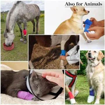 1"/2"/3"/4" Self Adhesive Bandage Wraps, 6pcs 5 Yard Breathable Elastic Wraps, Vet Wraps, 12 Colors to Choose, (2", Skin Color, 6pcs)