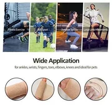 1"/2"/3"/4" Self Adhesive Bandage Wraps, 6pcs 5 Yard Breathable Elastic Wraps, Vet Wraps, 12 Colors to Choose, (2", Skin Color, 6pcs)