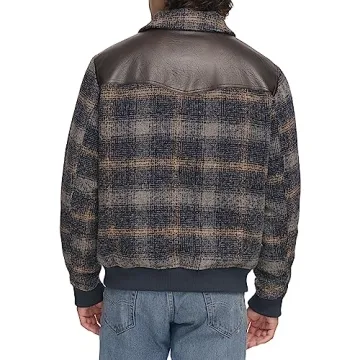 Levi's Men's Mixed Media Western Bomber Jacket For Comfort