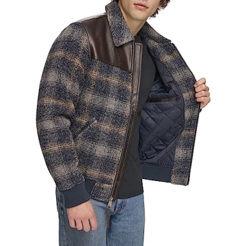 Levi's Men's Mixed Media Western Bomber Jacket For Comfort