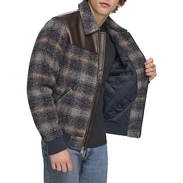 Levi's Men's Mixed Media Western Bomber Jacket For Comfort