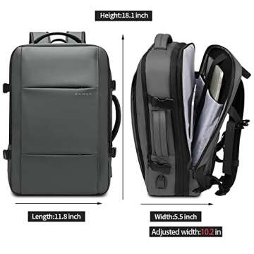 BANGE Expandable 35L Travel Backpack for All Travelers