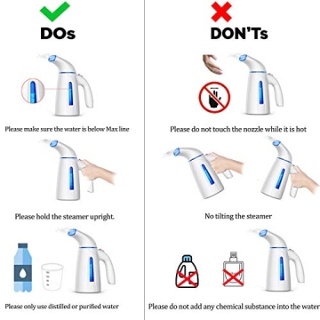 OGHom Steamer for Clothes Steamer, Handheld Garment Steamer 240ml Portable Clothing Steam Iron