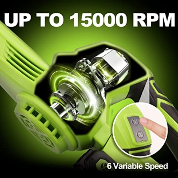 YOUGFIN 21V Cordless Leaf Blower Lightweight 6-Speed 160CFM