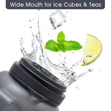 TakeToday 40 OZ Collapsible Water Bottle with Straw