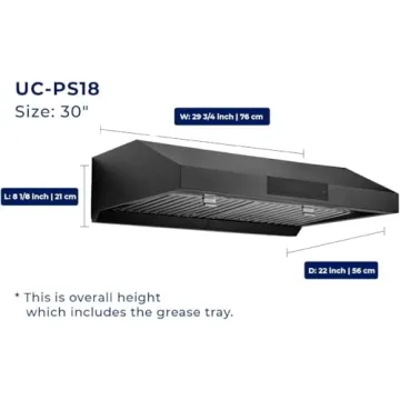 Hauslane Stylish 30 Inch Range Hood for Kitchens