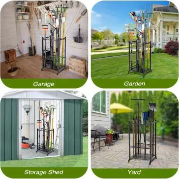 Garden Tool Organizer for Garage or Shed Storage