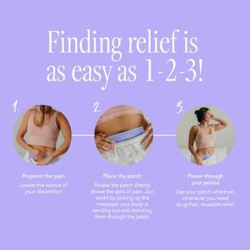 Jovi Band Wellness Patch for Women - Natural Relief for Menstrual Discomfort, Wearable and Reusable Discreet Comfort Patches with Easy Application (1 Pack + 5 Adhesives)