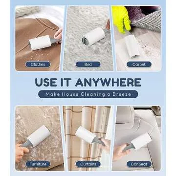 MONSEK 4X Extra Sticky Lint Roller for Pet Hair, Lint Rollers 315 Sheets Mega Value Set, Pet Hair Remover with 3 Upgraded Handle 3 Rollers, Portable Lint Remover for Clothes, Furniture, Dog & Cat Hair