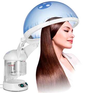 KINGDOM CARES Large 2 in 1 Hair & Facial Steamer - White - Facial Steamer - Steamer - Cleansing & Moisturizing
