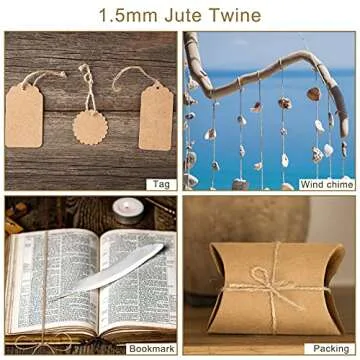 Natural Jute Twine Rolled Rope for Crafting and Gardening