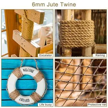 Natural Jute Twine Rolled Rope for Crafting and Gardening