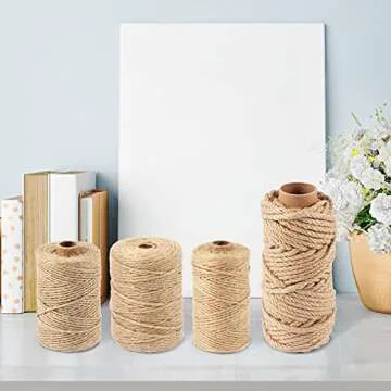 Natural Jute Twine Rolled Rope for Crafting and Gardening