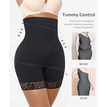 FeelinGirl Fajas Moldeadoras de Cintura y Abdomen Shapewear Tummy Control Butt Lifting Thigh Slimmer...