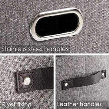 Stylish PRANDOM Foldable Storage Bins with Handles