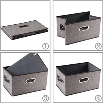 Stylish PRANDOM Foldable Storage Bins with Handles