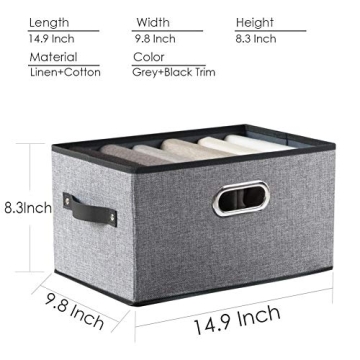 Stylish PRANDOM Foldable Storage Bins with Handles