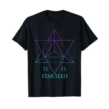 Starseed Tetrahedron Sacred Geometry 11:11 T-Shirt