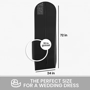 Stylish Wedding Dress Garment Bag 24"x72" 10" Gusset