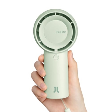 JISULIFE Handheld Turbo Fan with 5 Speeds and 16H Runtime