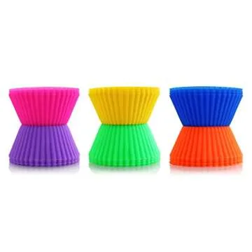 Vibrant Reusable Silicone Baking Cups for Easy Baking