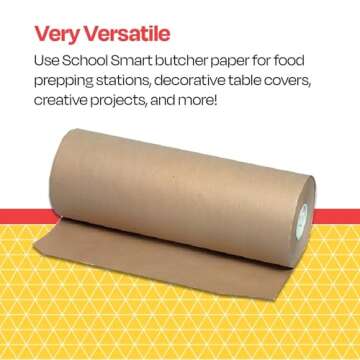 School Smart Butcher Kraft Paper Roll, 40 lb, 24 x 1000 ft