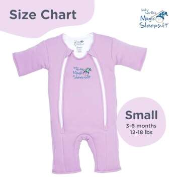 Magic Sleepsuit Baby Merlin's 100% Cotton Baby Transition Swaddle - Baby Sleep Suit - Lavender colour -for 3-6 Months baby