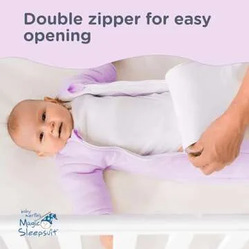Magic Sleepsuit Baby Merlin's 100% Cotton Baby Transition Swaddle - Baby Sleep Suit - Lavender colour -for 3-6 Months baby