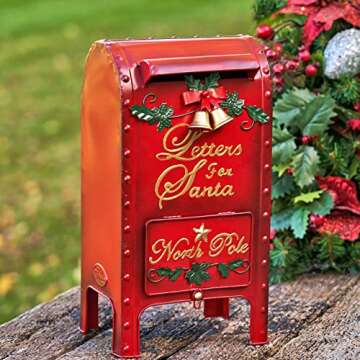 Letters for Santa Christmas Mailbox Decoration (16" Tall Ornate Style)