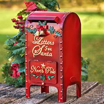 Letters for Santa Christmas Mailbox Decoration (16" Tall Ornate Style)
