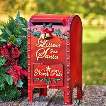 Letters for Santa Christmas Mailbox Decoration (16" Tall Ornate Style)