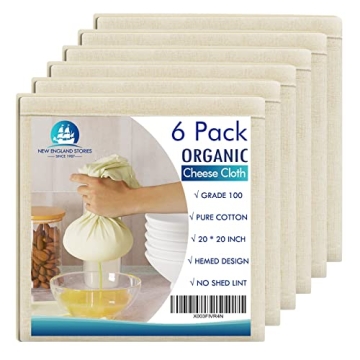 6 PCS Reusable Cheesecloth – Effortless Cooking & Straining