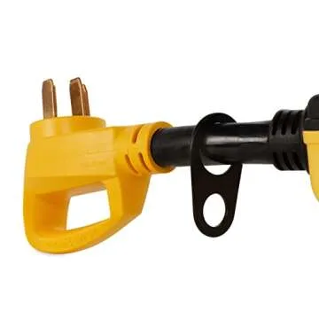 Camco Power Grip Camper/RV 50-Amp Voltage Protector | Features Integrated Surge Protection of Up to 4,200 Joules & Diagnostic LEDs Indicate Wiring Faults (55306)