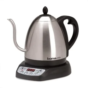 Bonavita 1L Digital Variable Temperature Gooseneck Electric Kettle for Coffee Brew and Tea Precise P...