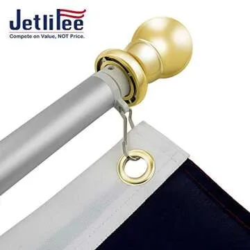 Jetlifee 3x5 FT US Flag with Tangle Free Pole