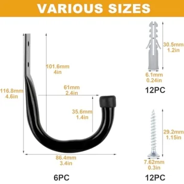 KURUI Heavy Duty Garage Hooks for Efficient Organization