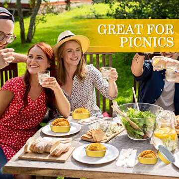 Zubebe 100 Set Aluminum Baking Cups with Lids