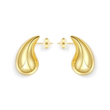 Elegant Gold Teardrop Earrings Dupes for Women