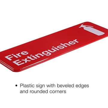 Fire Extinguisher Plastic Sign 3 Pack for Businesses
