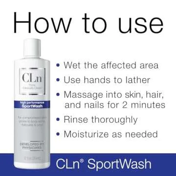 CLn® SportWash – High-Performance Sport Body Wash, For Men & Women Prone to Body Odor, Foot Odor, Ringworm, Folliculitis, & Back Acne, Fragrance-Free & Paraben-Free, 12 fl. oz.