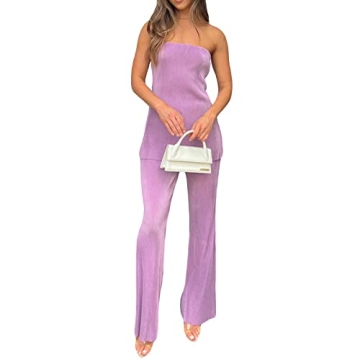NUFIWI Sexy 2 Piece Pants Set for Trendy Summer Style