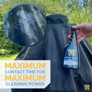 Marine 31 Mildew Stain Remover Gel Cleaner Kit - Marine & Boat, Home & Patio, Bathroom & Shower Cleaner, 20 Oz. Bottle - Includes Interior Scrub Brush & Two Microfiber Towels